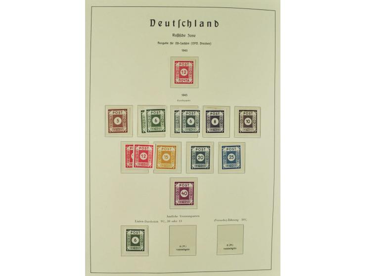1945/49, postfrische, ungebrauchte und gestempelte Sammlung mit u.a. Mi.-Nr. 41, 80X, 150-55X, Bl.5X+Y, 6 etc., teils Neugumm
