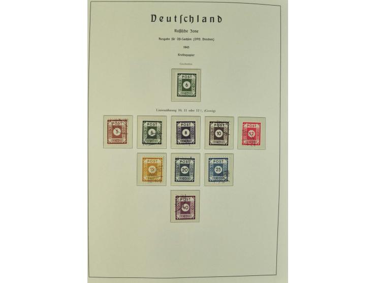 1945/49, postfrische, ungebrauchte und gestempelte Sammlung mit u.a. Mi.-Nr. 41, 80X, 150-55X, Bl.5X+Y, 6 etc., teils Neugumm