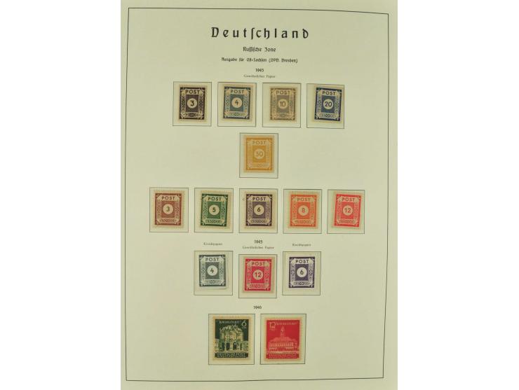 1945/49, postfrische, ungebrauchte und gestempelte Sammlung mit u.a. Mi.-Nr. 41, 80X, 150-55X, Bl.5X+Y, 6 etc., teils Neugumm