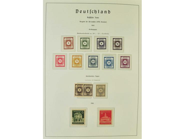 1945/49, postfrische, ungebrauchte und gestempelte Sammlung mit u.a. Mi.-Nr. 41, 80X, 150-55X, Bl.5X+Y, 6 etc., teils Neugumm