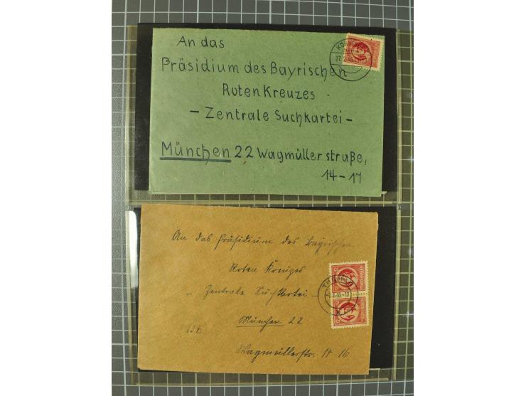 THÜRINGEN: 1945/46, umfangreiche Sammlung mit Schwerpunkt bei den Einzel- und Mehrfachfrankaturen sowie den Blockausgaben mit