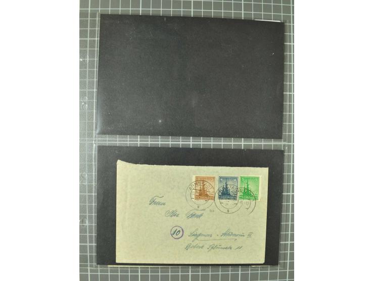 THÜRINGEN: 1945/46, umfangreiche Sammlung mit Schwerpunkt bei den Einzel- und Mehrfachfrankaturen sowie den Blockausgaben mit
