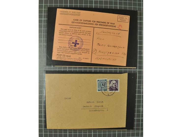 THÜRINGEN: 1945/46, umfangreiche Sammlung mit Schwerpunkt bei den Einzel- und Mehrfachfrankaturen sowie den Blockausgaben mit