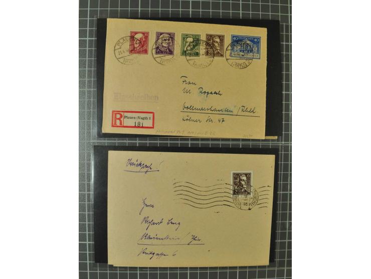 THÜRINGEN: 1945/46, umfangreiche Sammlung mit Schwerpunkt bei den Einzel- und Mehrfachfrankaturen sowie den Blockausgaben mit