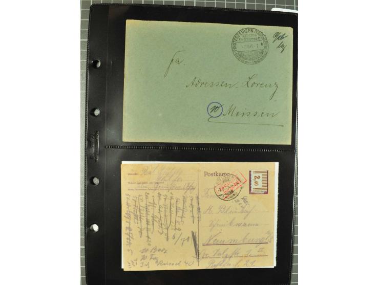 THÜRINGEN: 1945/46, umfangreiche Sammlung mit Schwerpunkt bei den Einzel- und Mehrfachfrankaturen sowie den Blockausgaben mit