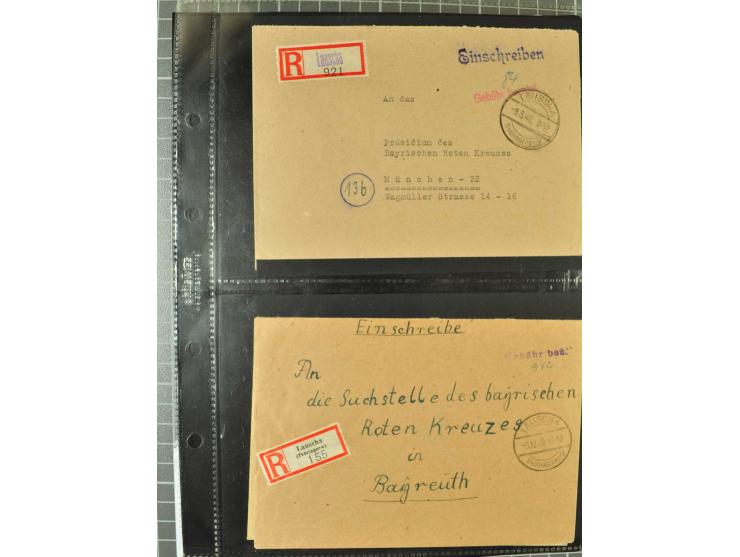 THÜRINGEN: 1945/46, umfangreiche Sammlung mit Schwerpunkt bei den Einzel- und Mehrfachfrankaturen sowie den Blockausgaben mit