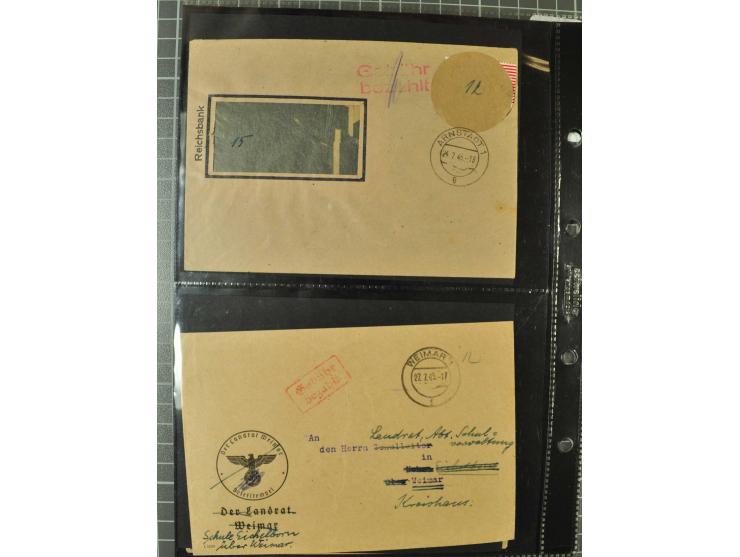THÜRINGEN: 1945/46, umfangreiche Sammlung mit Schwerpunkt bei den Einzel- und Mehrfachfrankaturen sowie den Blockausgaben mit