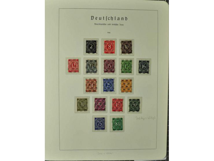 1948, postfrische kleine Sammlung mit einigen Aufdruck-Abarten, dabei u.a. Mi.-Nr. 52-68I/IIK und DD sowie Nr. I-IX/I+IIK und