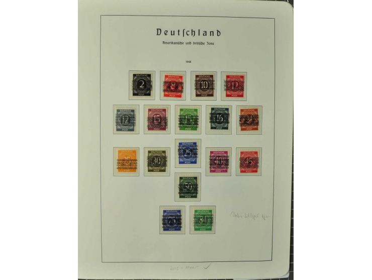 1948, postfrische kleine Sammlung mit einigen Aufdruck-Abarten, dabei u.a. Mi.-Nr. 52-68I/IIK und DD sowie Nr. I-IX/I+IIK und