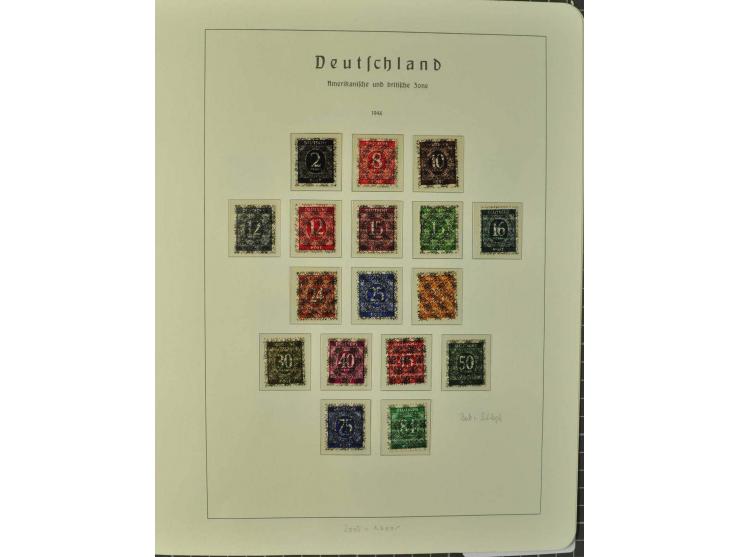 1948, postfrische kleine Sammlung mit einigen Aufdruck-Abarten, dabei u.a. Mi.-Nr. 52-68I/IIK und DD sowie Nr. I-IX/I+IIK und