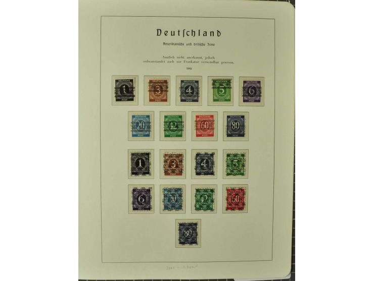 1948, postfrische kleine Sammlung mit einigen Aufdruck-Abarten, dabei u.a. Mi.-Nr. 52-68I/IIK und DD sowie Nr. I-IX/I+IIK und