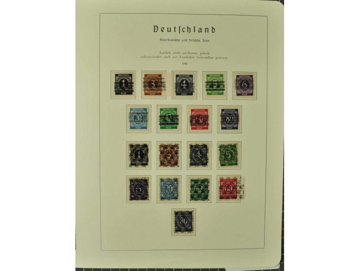 1948, postfrische kleine Sammlung mit einigen Aufdruck-Abarten, dabei u.a. Mi.-Nr. 52-68I/IIK und DD sowie Nr. I-IX/I+IIK und
