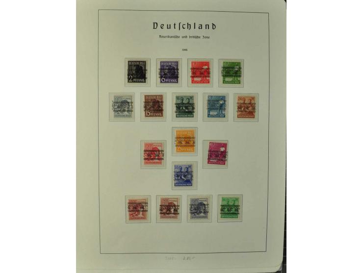 1948, postfrische kleine Sammlung mit einigen Aufdruck-Abarten, dabei u.a. Mi.-Nr. 52-68I/IIK und DD sowie Nr. I-IX/I+IIK und
