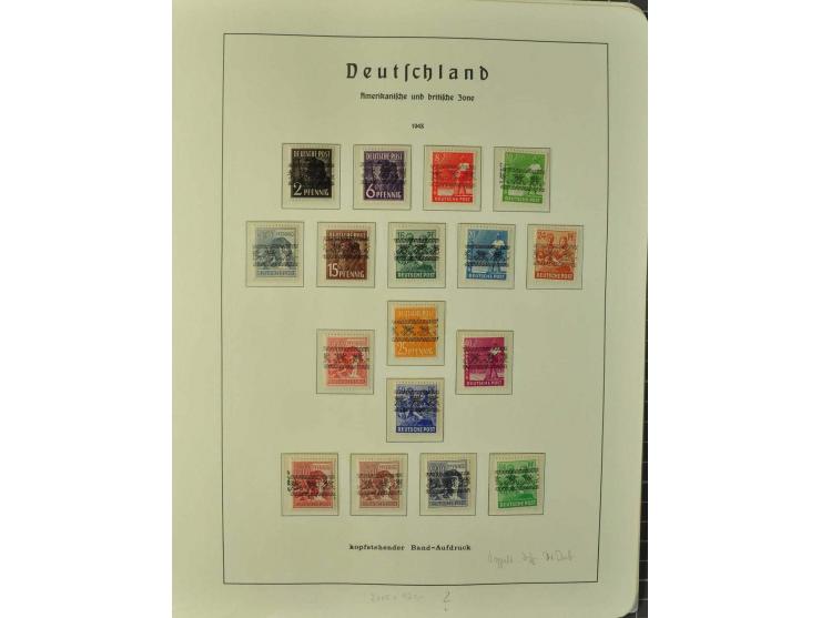 1948, postfrische kleine Sammlung mit einigen Aufdruck-Abarten, dabei u.a. Mi.-Nr. 52-68I/IIK und DD sowie Nr. I-IX/I+IIK und