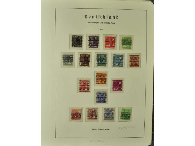 1948, postfrische kleine Sammlung mit einigen Aufdruck-Abarten, dabei u.a. Mi.-Nr. 52-68I/IIK und DD sowie Nr. I-IX/I+IIK und