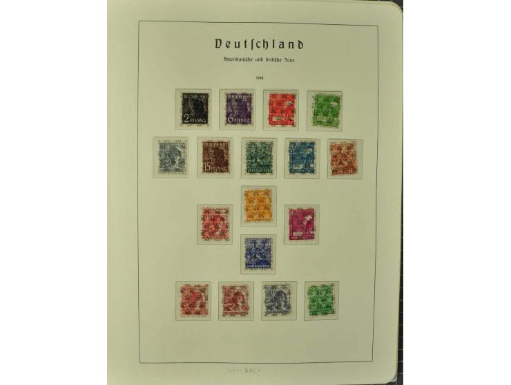 1948, postfrische kleine Sammlung mit einigen Aufdruck-Abarten, dabei u.a. Mi.-Nr. 52-68I/IIK und DD sowie Nr. I-IX/I+IIK und