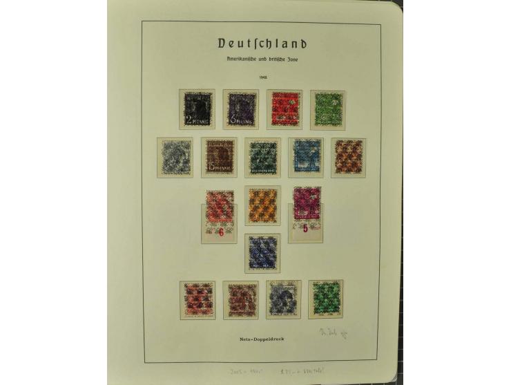 1948, postfrische kleine Sammlung mit einigen Aufdruck-Abarten, dabei u.a. Mi.-Nr. 52-68I/IIK und DD sowie Nr. I-IX/I+IIK und