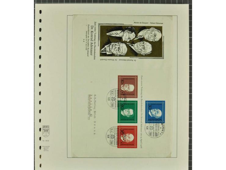 1949/2000 postfrische, ungebrauchte und gestempelte Partie, dabei Posthorn postfrisch sign. Schlegel BPP sowie einmal ungebra