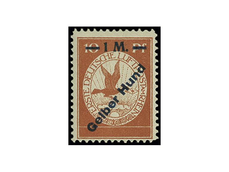 Gelber Hund 1 M., sauber ungebraucht, Pracht (Mi. 600,-)