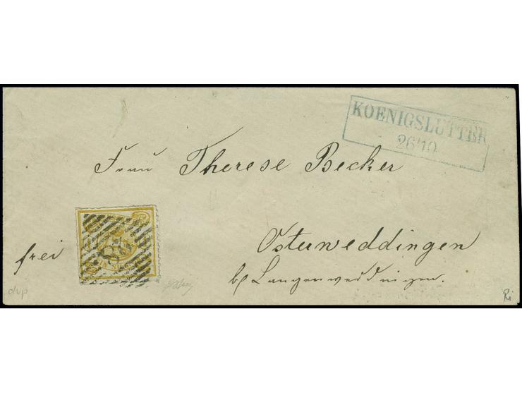 1 Silbergroschen linienförmig durchstochen 12, allseits einwandfrei mit klarer Nummer "28" und nebengesetztem blauem Ra2 "KÖN