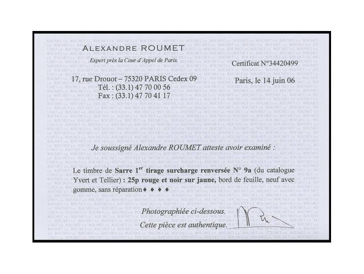 25 Pfg., Aufdruck kopfstehend, ungebraucht,  u.a. signiert J. B., Attest Roumet (Mi. 1000.-)