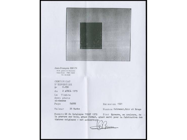 25 M. großformatiger Probedruck im Faltpaspartout der Druckerei.