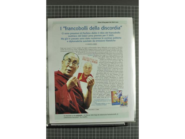 ÖSTERREICH: Unter dem Titel "China führt Briefmarkenkrieg gegen Taiwan und den Dalai Lama" publizierte die deutsche Fachzeits