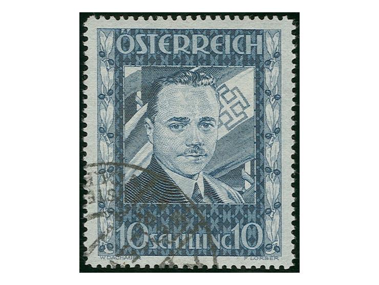 1936, Dollfuß 10 Sch., sauber gestempelt, Kabinett (Mi. 1.100,-)