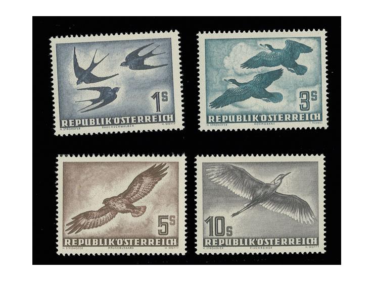 1953, Flugpost Vögel 1-10 Sch. kpl., postfrisch (Mi. 350,-)