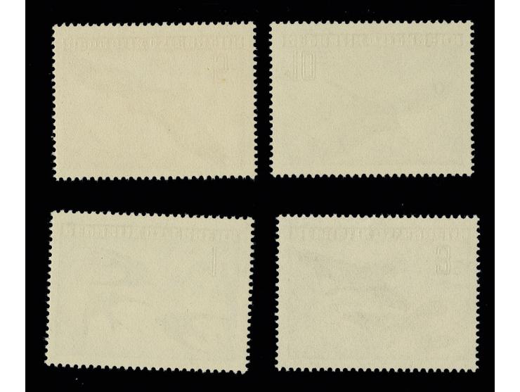 1953, Flugpost Vögel 1-10 Sch. kpl., postfrisch (Mi. 350,-)