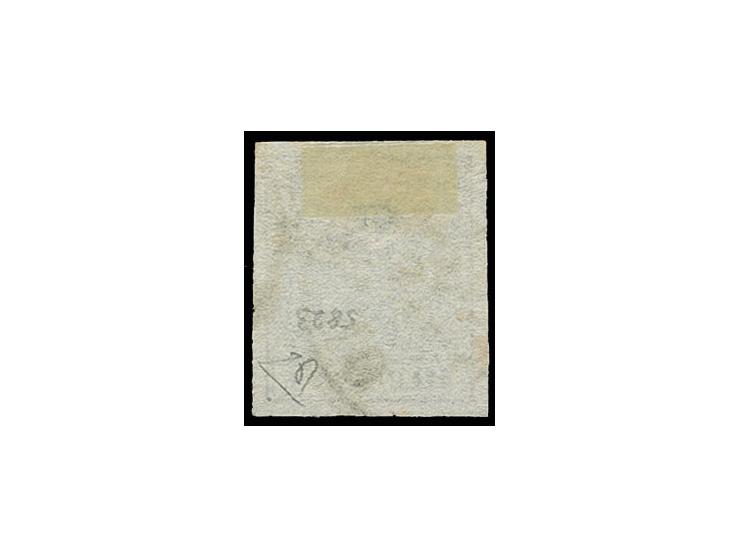 10 C. schwarz mit Retusche in "CENTES.", allseits breitrandig mit EKr. von Mailand, Pracht, sign. E. Diena mit Attest (Sasson
