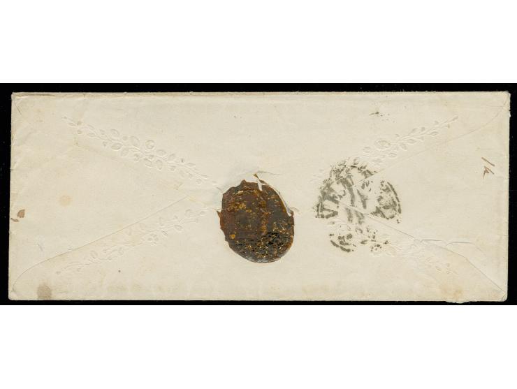 1858, Franz Joseph, Type I: 15 So. blau, farbfrisch und gut gezähnt mit EKr. "BRESCIA" auf kleinem Damenbrief mit farblos gep