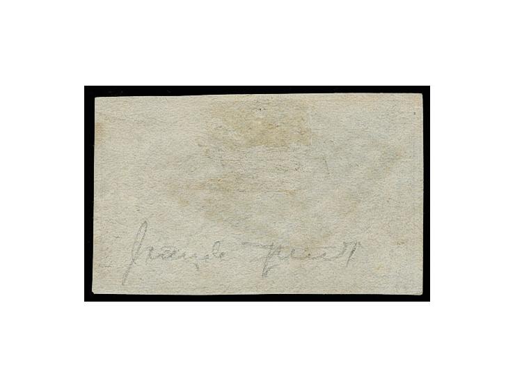 Poste Locale, 2½ Rp. grauschwarz/dunkelorangerot, 4 Einzelmarken und ein Paar mit sowie ein Wert ohne Kreuzeinfassung, je als