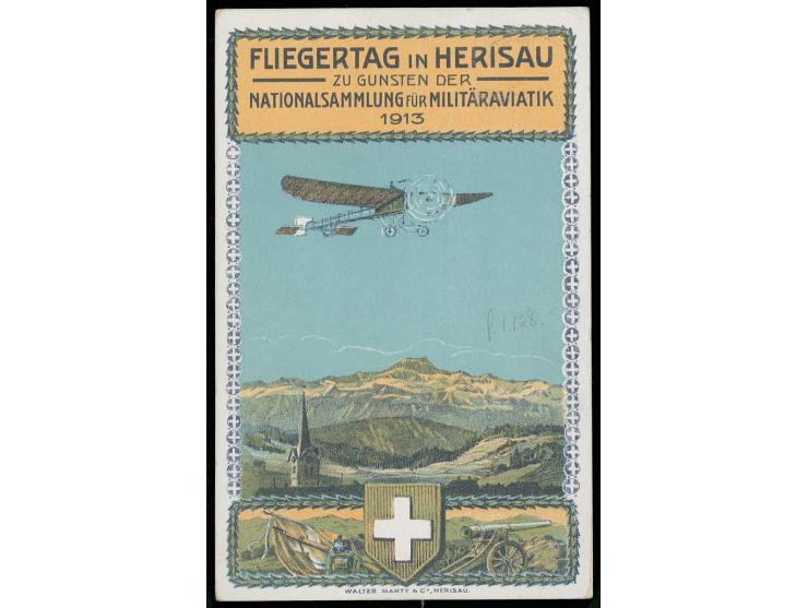 Herisau-Niedernglatt 50 C., entwertet mit Sonderstempel vom 30.3. auf Sonderkarte, Kabinett, Fotoattest Bohler (Mi. 800,-)