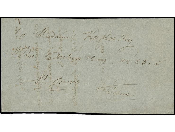PAPILLONS DE METZ: 1870 "Papillon du Génie" daté "METZ 30. SEPT" adressé pour St. Denis et transporté le même jour, rare et e