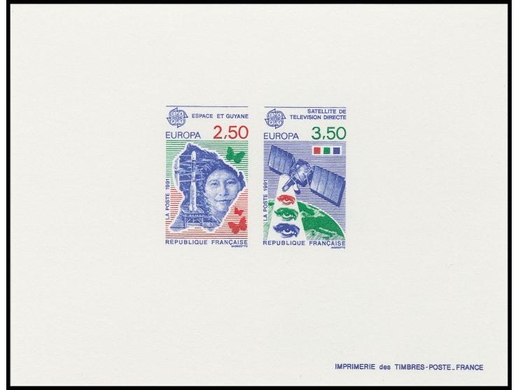 1991, Europa 2,50 fr. et 3,50 fr. Epreuve Collective, neuve sans gomme, très beau