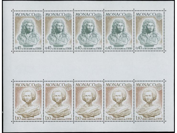 1974, Bloc Europa sans inscription sur la bande centrale, neuf sans charnière (Yvert 9a)