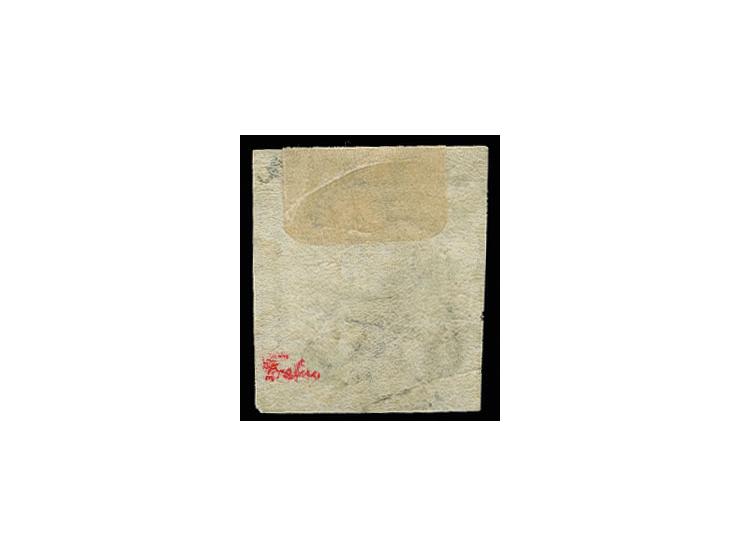 1849, Leopold 10 c. brown, fresh colour and good margins and three sides, close at bottom left, unused with large part origin