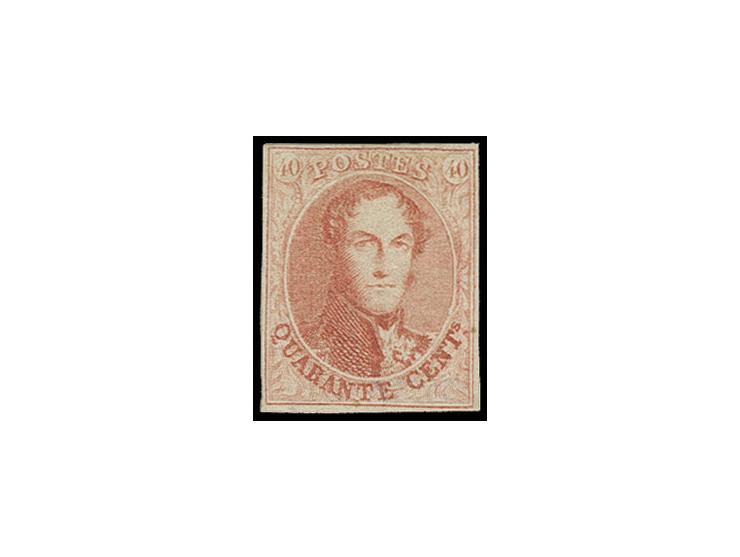  40 c. vermillion, fresh colour, full margins all around, unused without gum, on reverse two small spots, fine and rare, cert