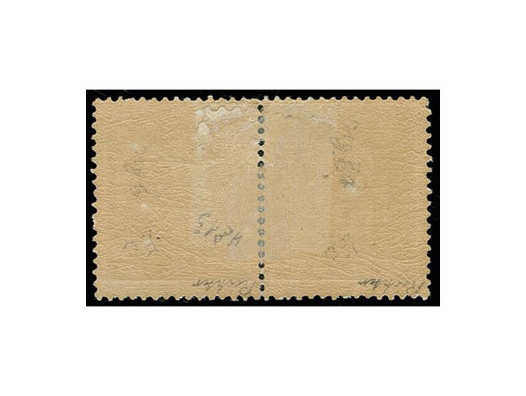 1869, 5 fr. red-brown as horizontal pair, fresh colour and good perforation, mint, fine and rare, ex collection Severin