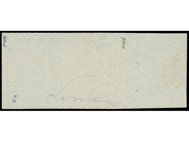 1919/20, Hradschin without foliage 5 h. imperforated, vertical gutter pair with print on gum side, unused, fine and very rare
