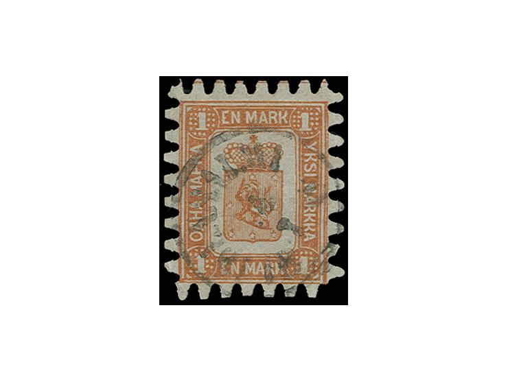 1866, 1 m. yellow-brown, used, Sperati forgery, fine, signed in pencil
