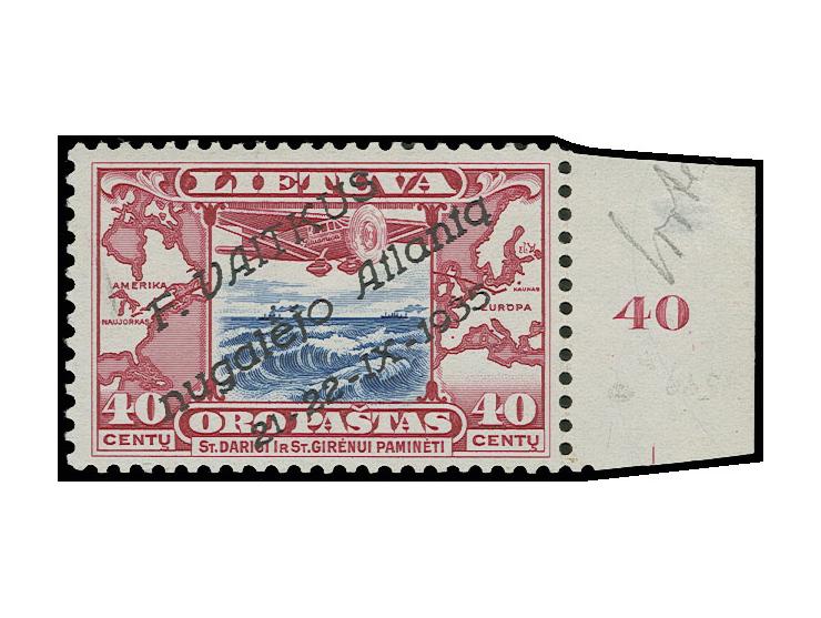40 C., unused item with sheet margin at right (there thin place), fine, sign.