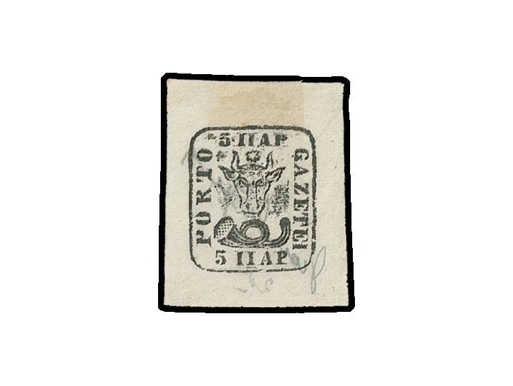 5 par. black, unused without gum, Sperati forgery, fine, signed in pencil