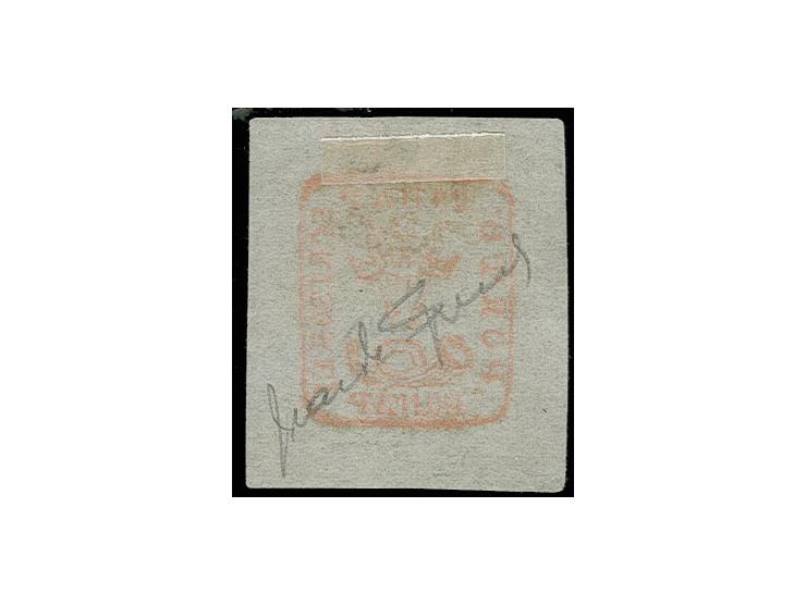 80 par. vermillion, unused without gum, Sperati forgery, fine, signed in pencil