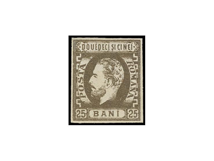 25 b. brown with "CINEI" instead of "CINCI", unused without gum, fine