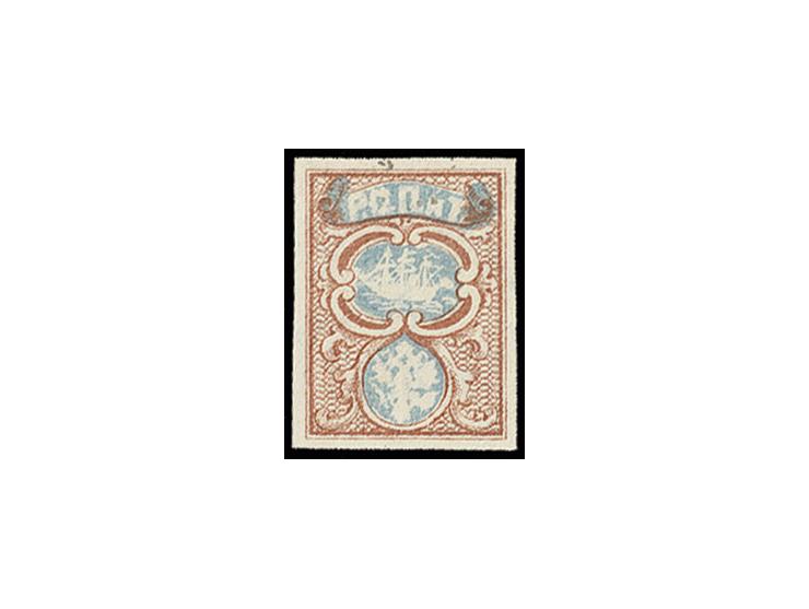 10 pa. brown/blue, Sperati forgery, BPA signature