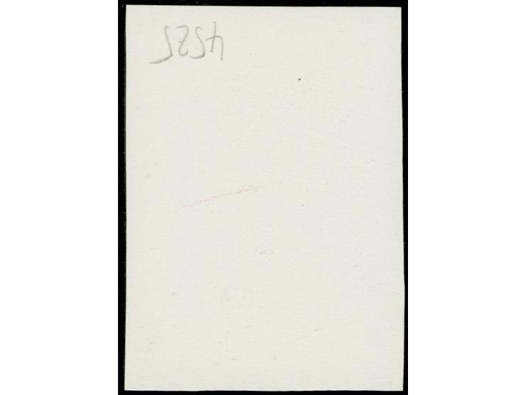 10 pa. brown/blue, Sperati forgery, proof in block format, without any signature, mounted on small cardboard