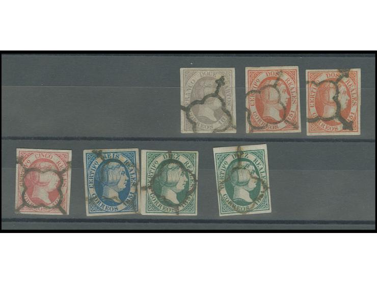 1851, 12 c.-10 r. used, Sperati forgeries, 2 and 10 r. twice, fine, signed in pencil