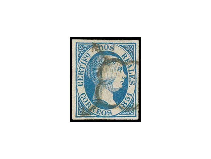 Error of colour: 2 r. blue, used, Sperati forgery, fine, signed in pencil